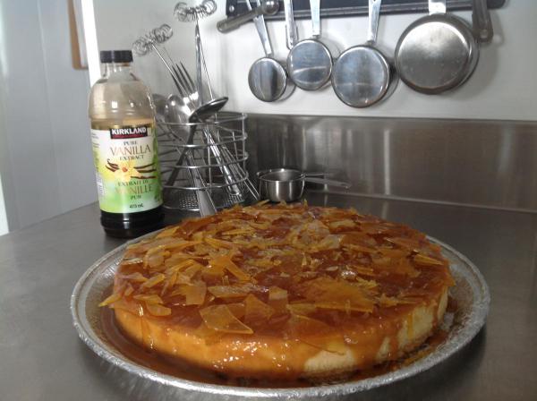 Caramel glass cheesecake
