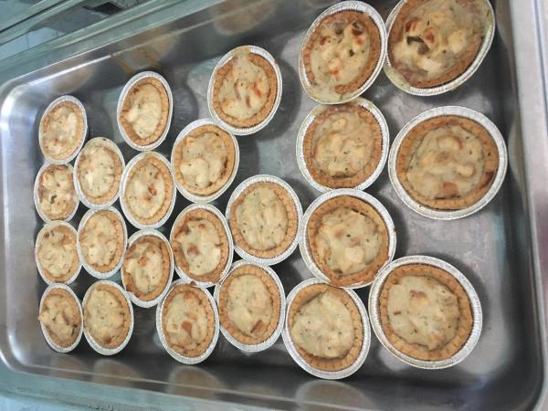 Chicken alfredo tarts